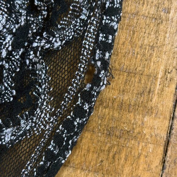 Y2K Vintage CEDUXION Black & Silver Heart Pattern Bodycon Dress - Juniors Medium - Picture 4 of 10